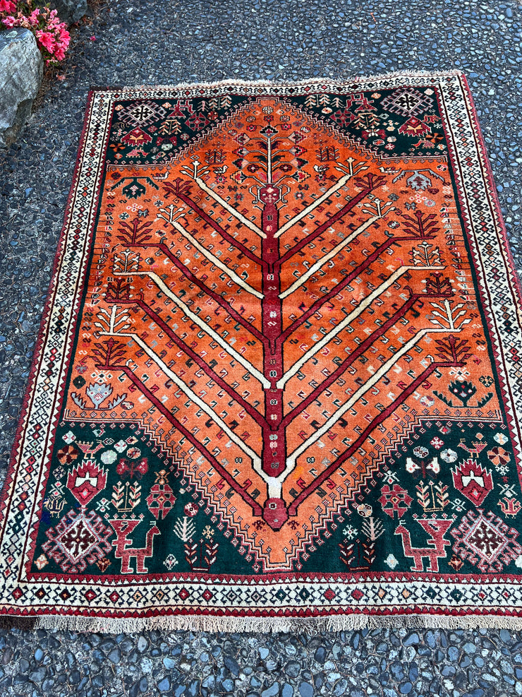 Persian Shiraz Rug, 6'x4'9”