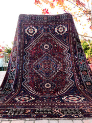 Persian Shiraz Rug, 9'3”x6'5”